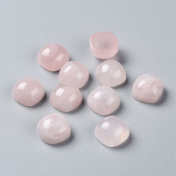 Natural Rose Quartz Cabochons Square
