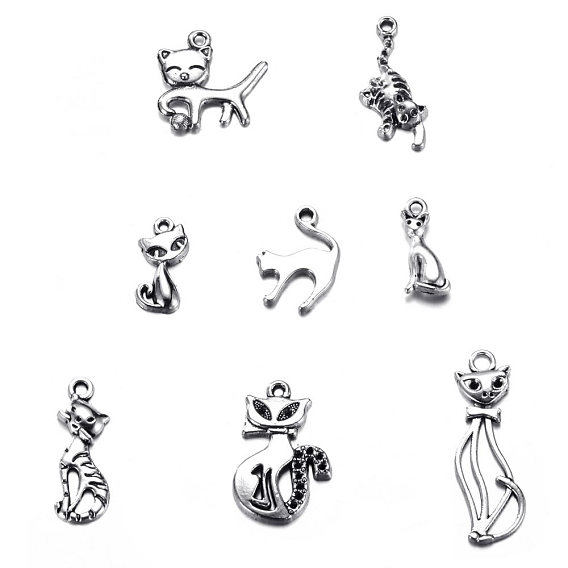 Tibetan Style Alloy Pendants, Cat