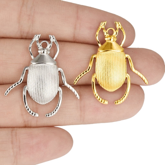304 подвески-насекомые из нержавеющей стали, жук очарование