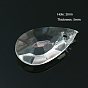 Transparent Acrylic Pendants, Faceted, Drop, 20x12x5mm, Hole: 2mm