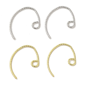 Rack Plating Brass Hoop Earrings Findings, Long-Lasting Plated, Lead Free & Cadmium Free