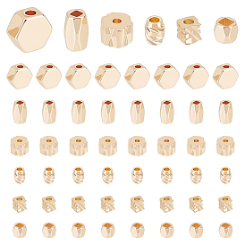 60 шт. 6 стили латунные бусины-проставки, разнообразные