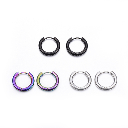 Вакуумная обшивка 304 серьги с обручем из нержавеющей стали, гипоаллергенные серьги, с 316 хирургическим стержнем из нержавеющей стали