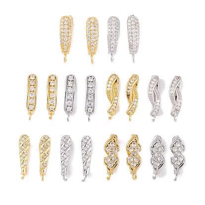 Покрытие стойки латунное кольцо с цирконием, фурнитура для сережек, без кадмия и без свинца, долговечный