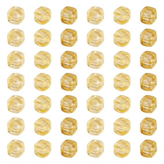 60Pcs Transparent Acrylic Beads, Cube