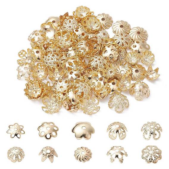 100 шт. 10 стили колпачков из сплава, цветок