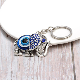Evil Eye Keychain Animal Pendant Key Pendant Elephant Keychain Men's Jewelry Crafts