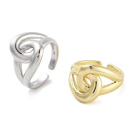 Стойка металлизированный узел латунь открытые манжеты кольца, широкие кольца для женщин, долговечный, без свинца и без кадмия