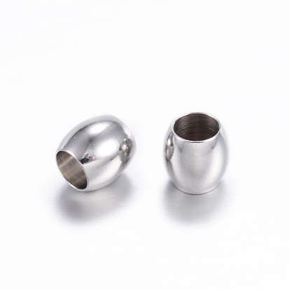 202 Stainless Steel Beads, Barrel