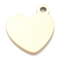 Ion Plating(IP) 304 Stainless Steel Pendants, Stamping Blank Tag, Heart