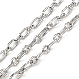 304 кабельные цепи из нержавеющей стали, несварные, текстурированный овал, с катушкой