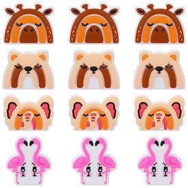 12 шт. 4 стили, экологически чистые силиконовые фокальные бусины пищевого качества, силиконовые бусы для прорезывания зубов