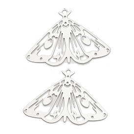 201 подвески из травленого металла из нержавеющей стали, очарование мотылька