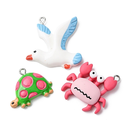 Непрозрачные подвески смолы, с железной платиной петлей