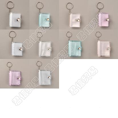 10pcs 10 style mini petit album photo porte-clés de rangement photo, avec les accessoires en fer, pour photo saint valentin cadeau mariage anniversaire anniversaire souvenir