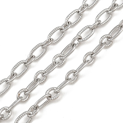 304 кабельные цепи из нержавеющей стали, несварные, текстурированный овал, с катушкой