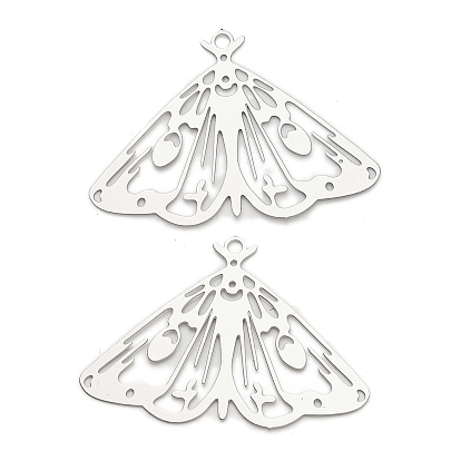 201 подвески из травленого металла из нержавеющей стали, очарование мотылька