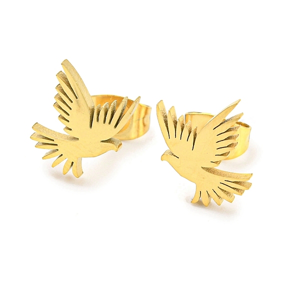 Серьги-гвоздики в виде голубя 304 из нержавеющей стали