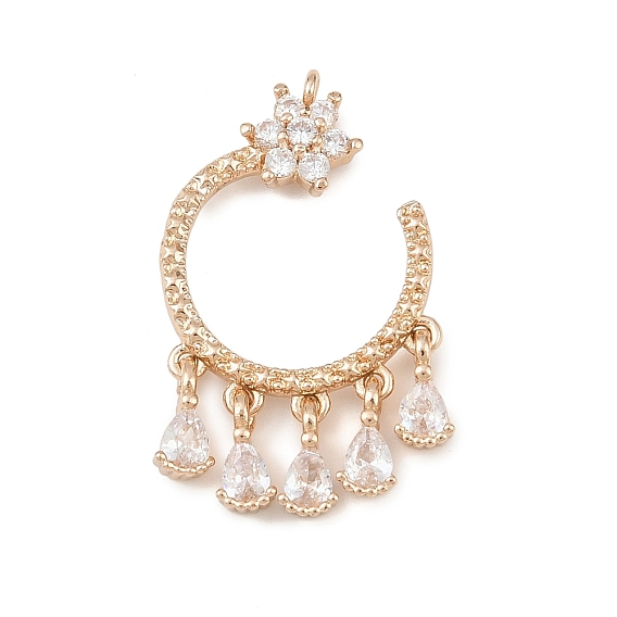 Латунные микро проложить кубического циркония подвески, кольцо и подвески в виде слезинок, стойки покрытие, долговечный