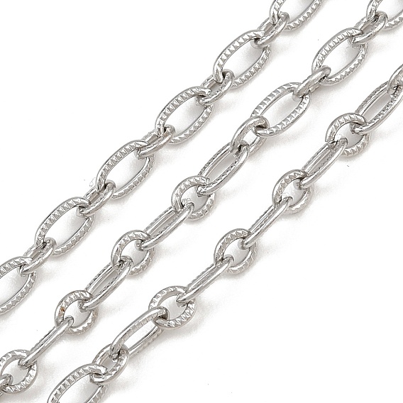 304 кабельные цепи из нержавеющей стали, несварные, текстурированный овал, с катушкой