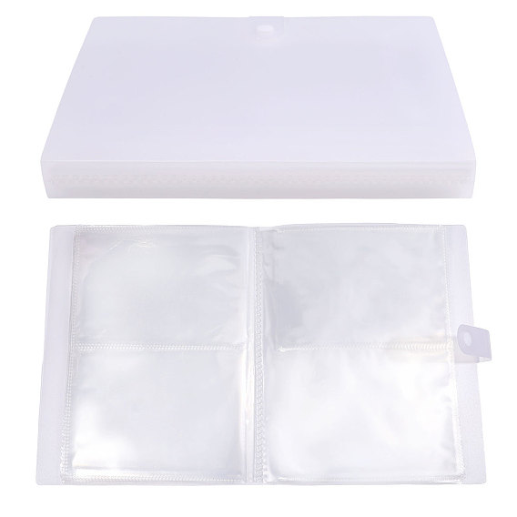 6 Albums de rangement pour cartes photo en plastique PP transparent de 1 pouce, album photo avec 120 pochettes