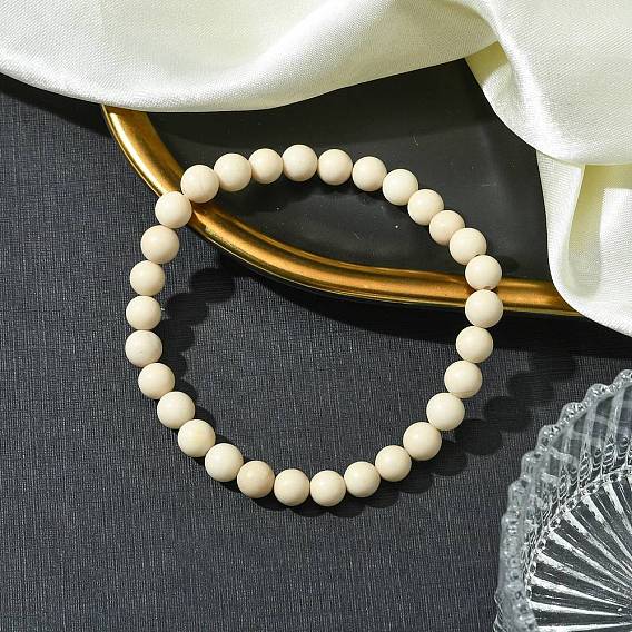 Натуральные ископаемые бусины эластичные браслеты для женщин и мужчин