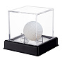 Квадратный прозрачный акриловый витрина для мячей для гольфа, пылезащитный держатель для хранения мячей для гольфа с основанием