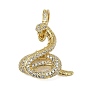Латунные микро проложить кубического циркония подвески, змеиные чары, долговечный, без кадмия и без свинца, стойки покрытие