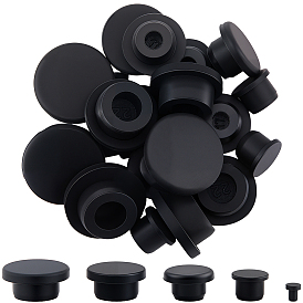 30шт 5 стили силиконовые заглушки для отверстий, вставьте заглушки в отверстия, торцевые заглушки вставок для стоек, для мебельного ограждения, круглые