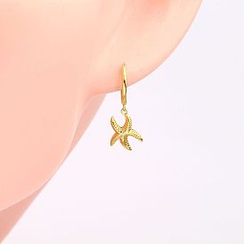 Stylish and Versatile S925 Sterling Silver Starfish Earrings for a Sophisticated Look