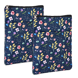 Cubierta de tela Oxford para libros, rectángulo con el modelo de flor