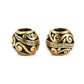 Европейские сплавочные бусины тибетского стиля , бусины с большим отверстием, рондель