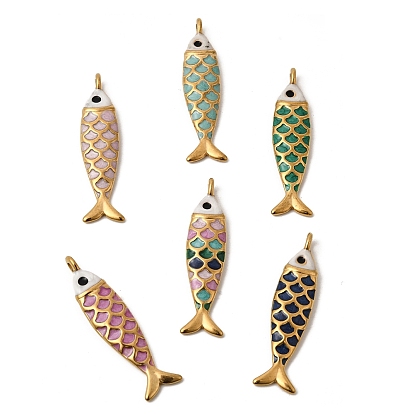 304 нержавеющей стальной эмали подвески, рыбы прелести, ионное покрытие (ip), золотые