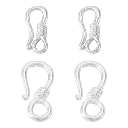 4 шт. 2 стили застежки-крючки из стерлингового серебра