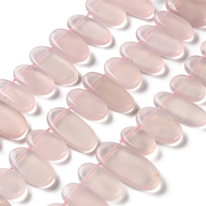 Природный агат бисер нитей, овальные, Топ пробуренной