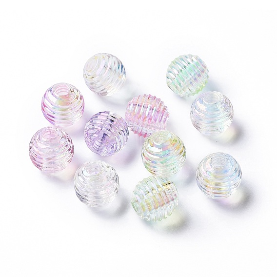 Transparent Acrylic Beehive Beads