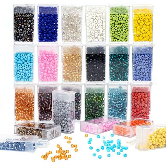 Glass Seed Beads, Opaque Colours Seed, Round
