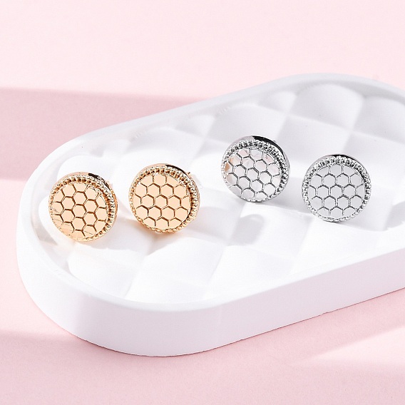 Латунь серьги, плоско-круглые