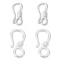 4 шт. 2 стили застежки-крючки из стерлингового серебра