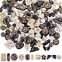100g cuentas de resina opaca, metal dorado enlaced, formas mixtas