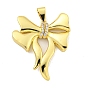 Настоящие 18 k позолоченные латунные подвески с микропаве и кубическим цирконием, без кадмия, без никеля и без свинца, бантом