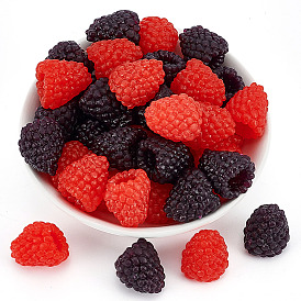 32 шт. 2 цвета ПВХ пластик имитация малиновый, имитация фруктов, для витрин и фото реквизита