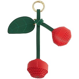 1кожа PU с брелками из сплава, вишня