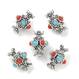 Сплавочные овальные бусины тибетского стиля , cmолой, конфеты