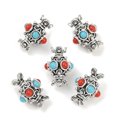 Сплавочные овальные бусины тибетского стиля , cmолой, конфеты