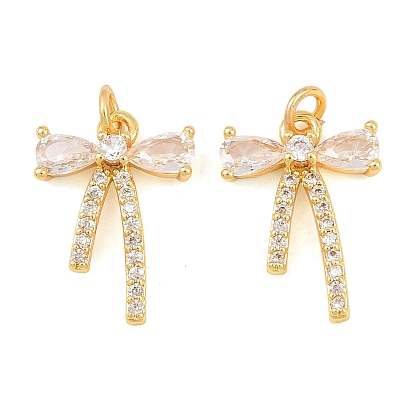 Латунные микро проложить кубического циркония подвески, бантом прелести, без свинца и без кадмия, стойки покрытие, долговечный