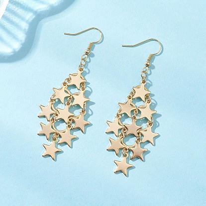 Star 304 из нержавеющей стали мотаться серьги, с  латунными крючками для серег