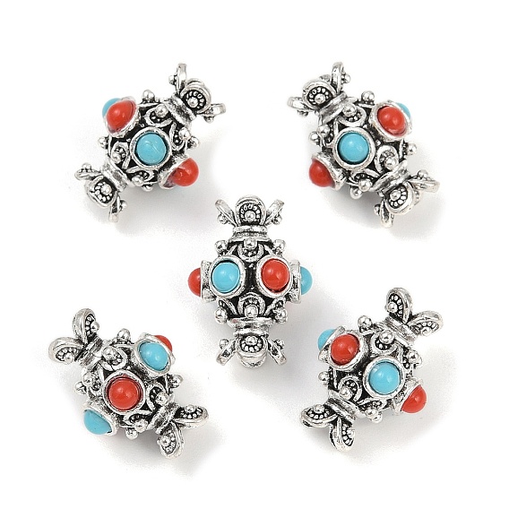 Сплавочные овальные бусины тибетского стиля , cmолой, конфеты