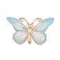 Gradient Color Plastic Pendants, Butterfly
