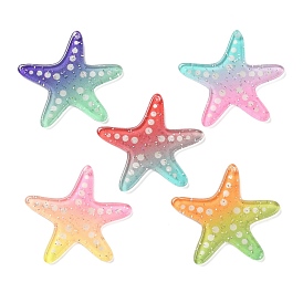 Printed Transparent Acrylic Pendants, Starfish